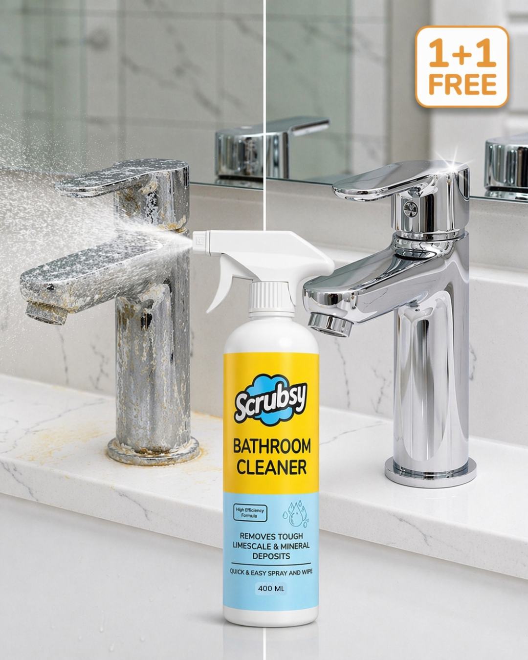 Scrubsy All-in-1 Bathroom Cleaner (400ml + 400ml FREE)