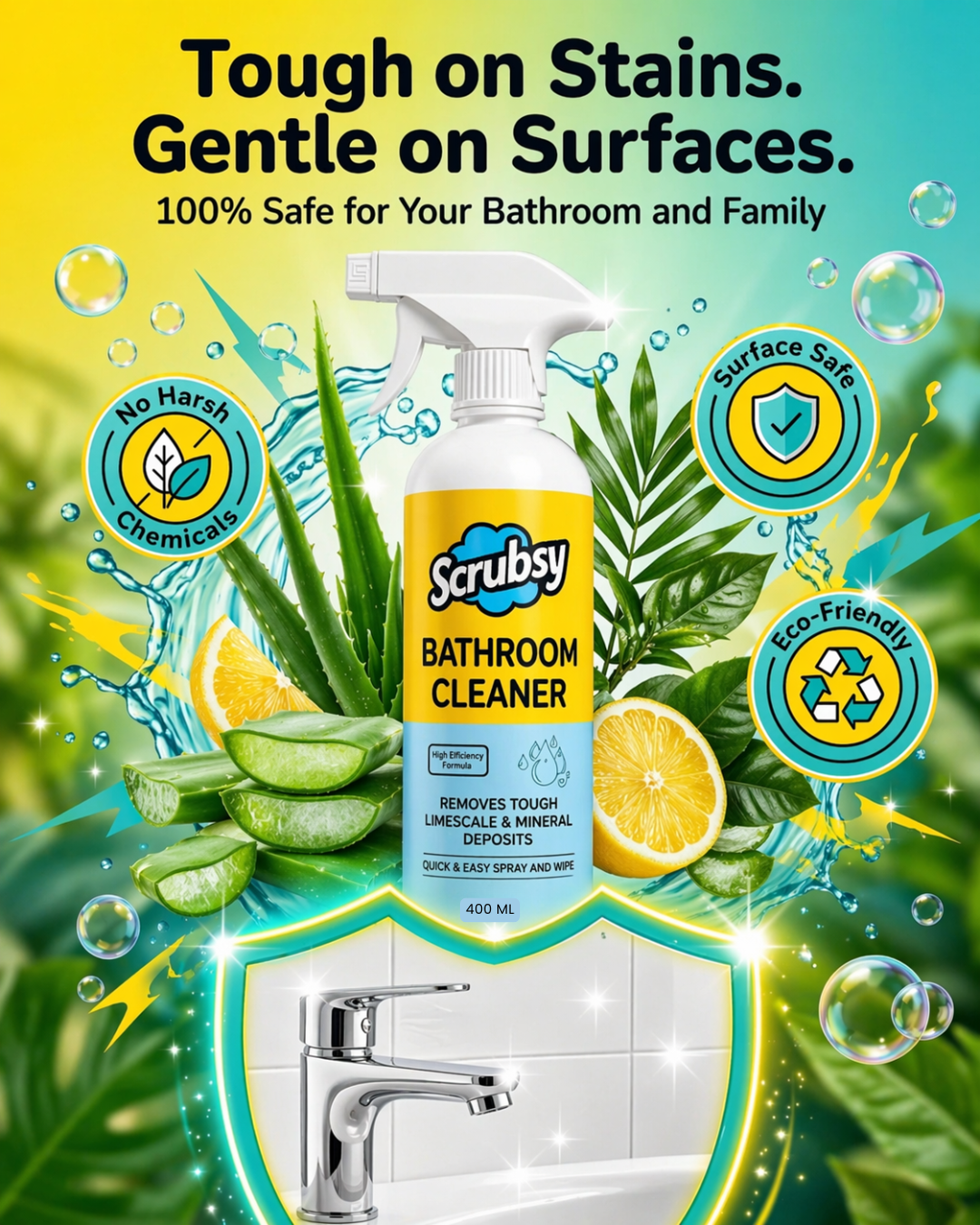 Scrubsy All-in-1 Bathroom Cleaner (400ml + 400ml FREE)