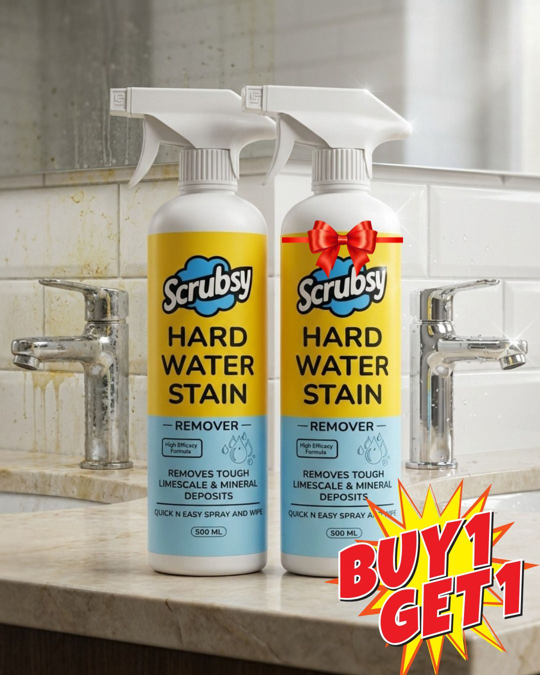 Scrubsy All-in-1 Bathroom Cleaner (500ml + 500ml FREE)