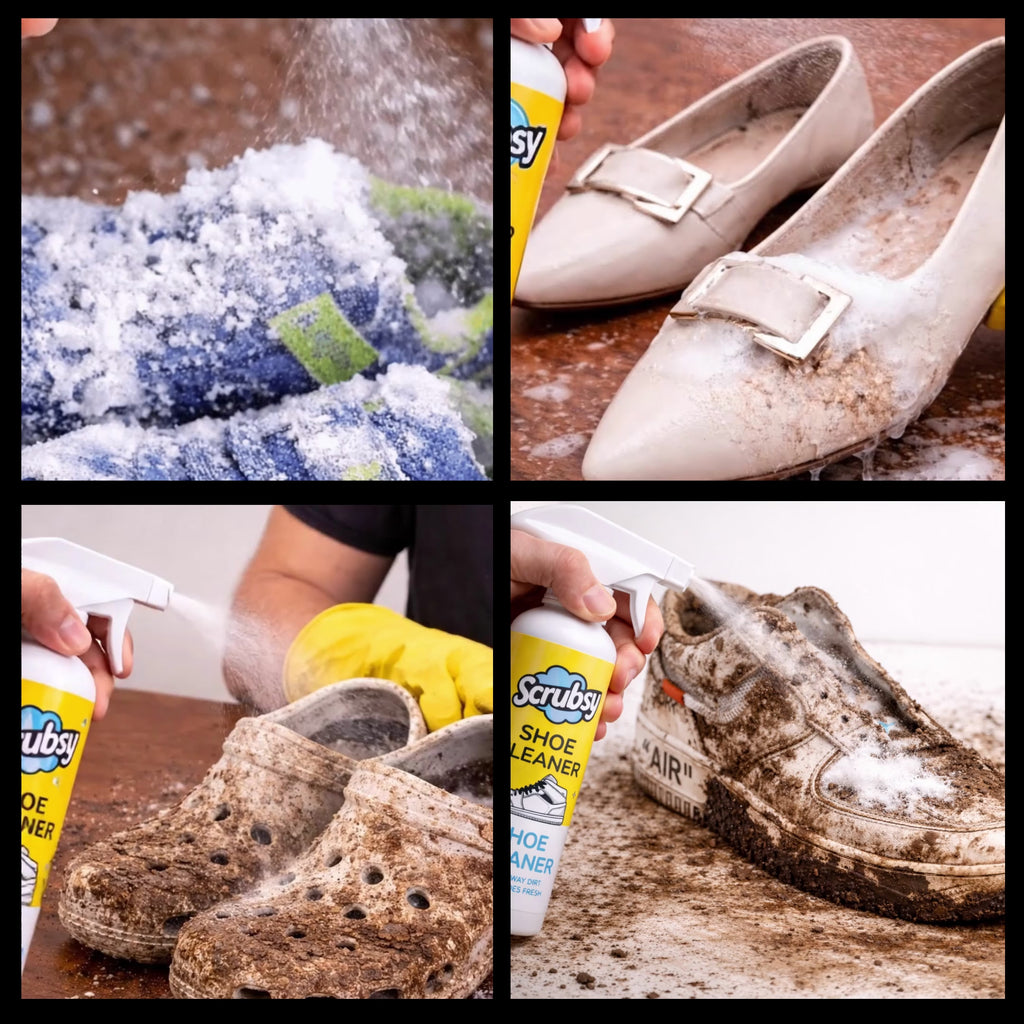 India's #1 All-in-1 Footwear Cleaner (1+1 Free) (Free Brush)